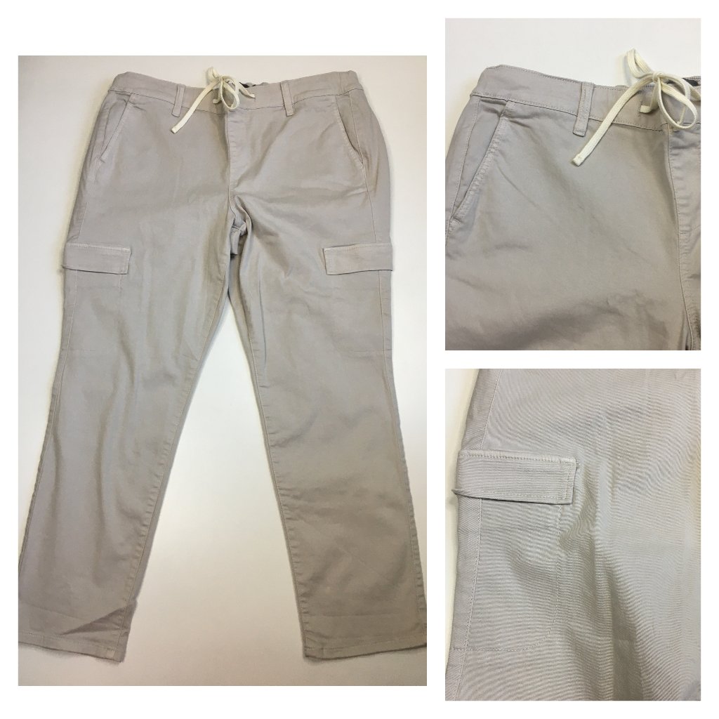Nwt Torrid Light Gray Pull On Drawstring Cargo Pockets Pant Jeans